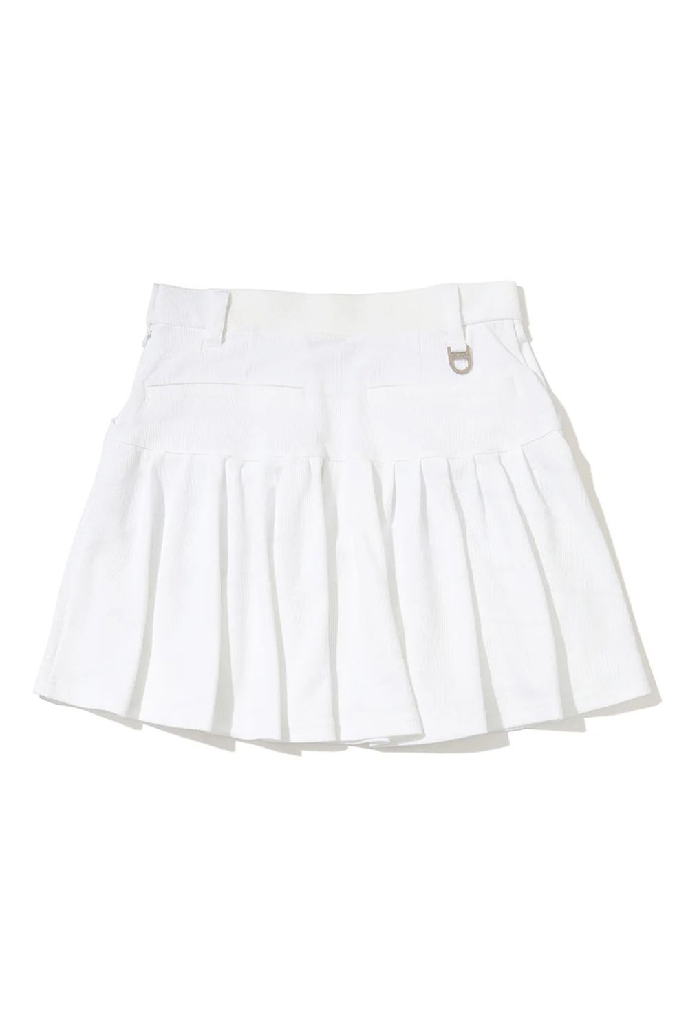【26SS】【CODE COLLECTION】【レディース】 JFSK / リブボーダー ギャザーフレアスカート (ホワイト)