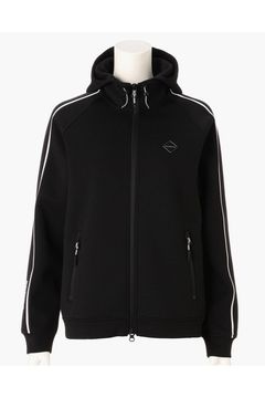 【26AW】【レディース】 WOMEN’S WARM LINE PARKA / ダンボールニット サイドライン ジップアップパーカー (ブラック)