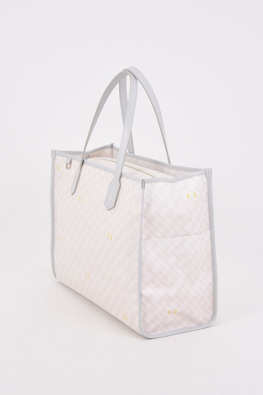 【26SS】  LANIUS SQUARE BIG (ラニウス スクエア ビッグ) / ブランドオリジナルテキスタイル ボストンバッグ （モノホワイト）*