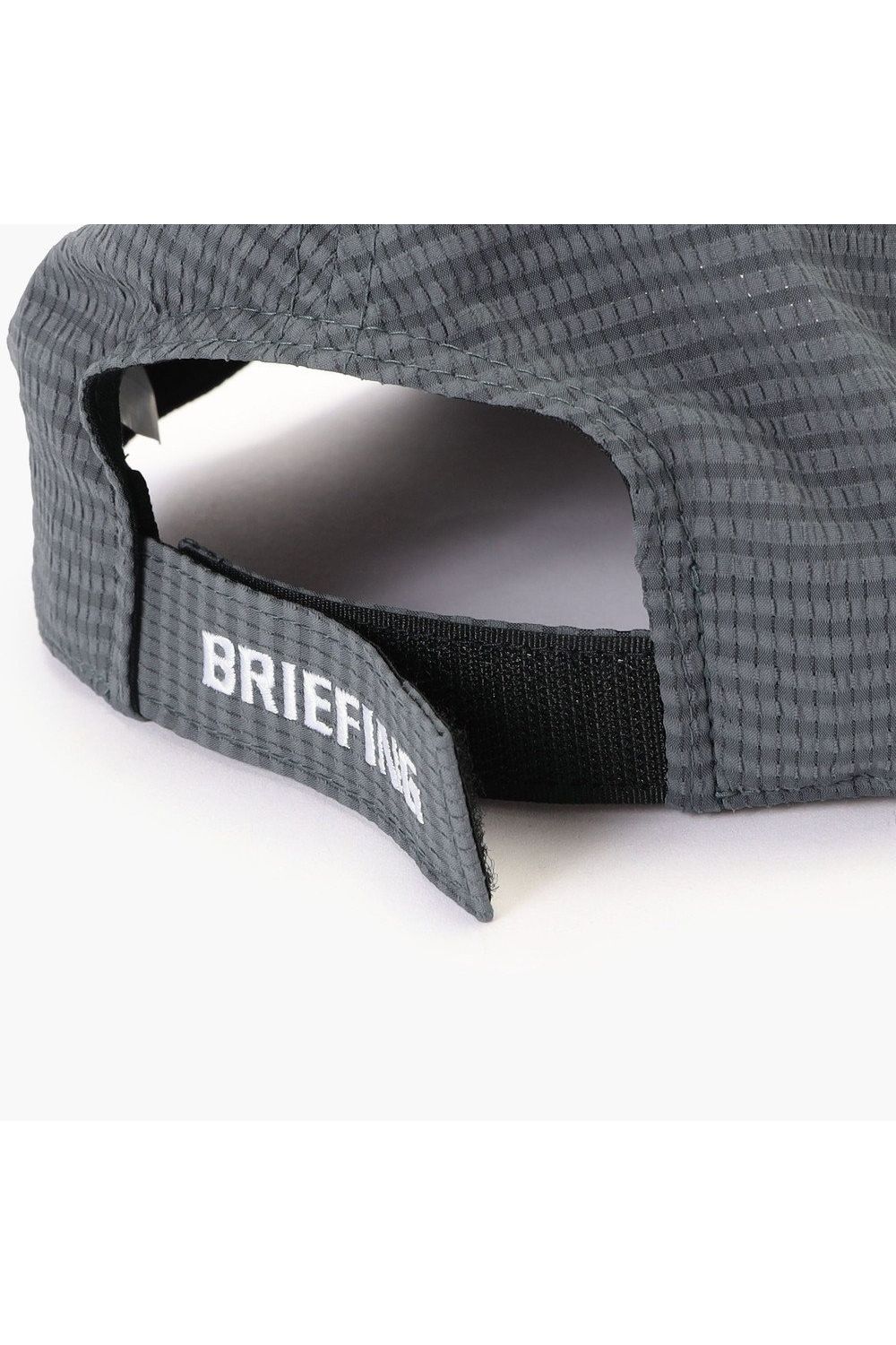 【26SS】 MEN’S SEERSUCKER CAP / シアサッカー ダイヤモンドロゴ キャップ (チャコール)