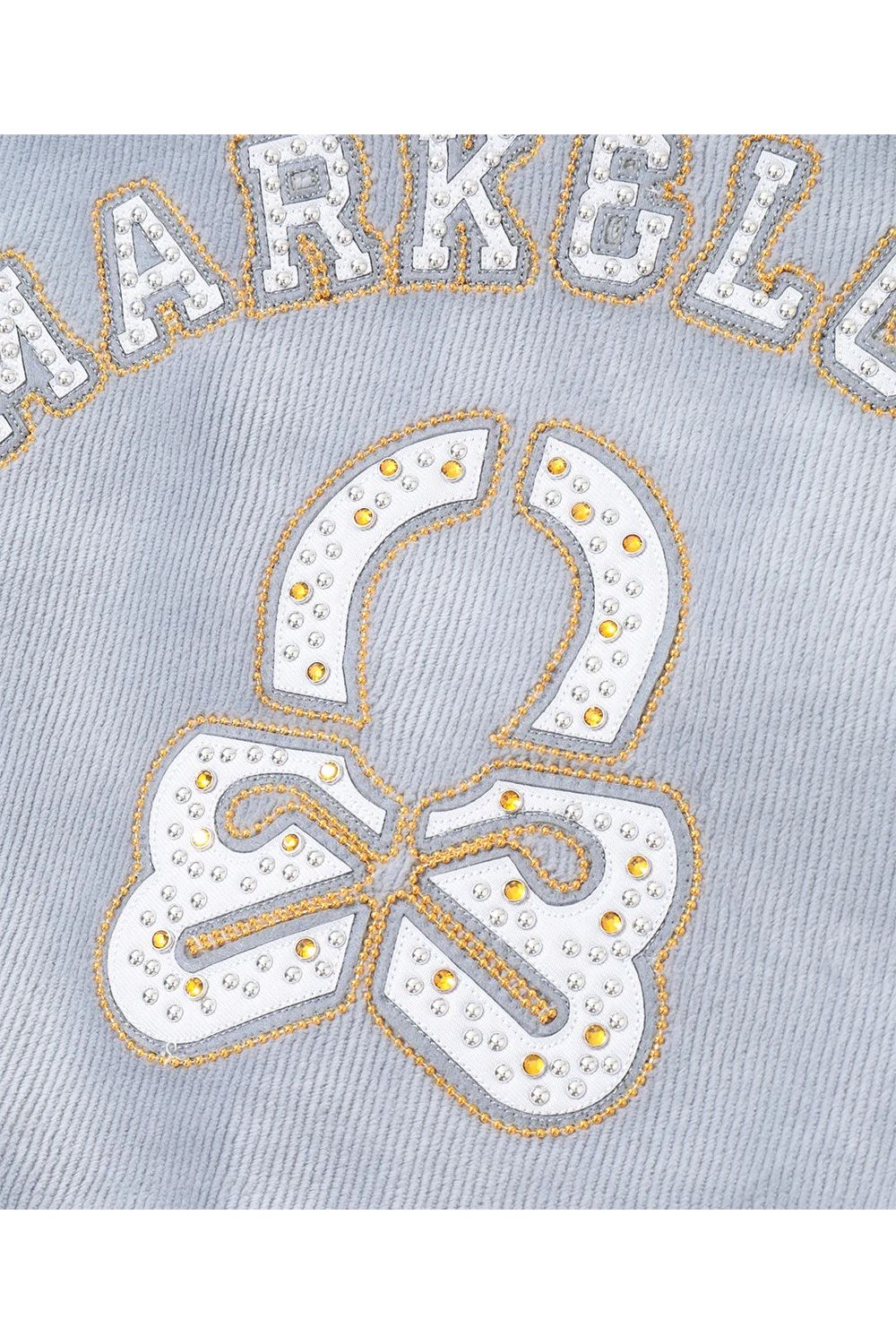 【2026AW 木村拓哉さん着用】 FRAKTUR CORDUROY JERSEY JACKET / コーデュロイ ラインストーン 金刺繍ロゴ トラックジャケット (パープル) (10月7日入荷予定)