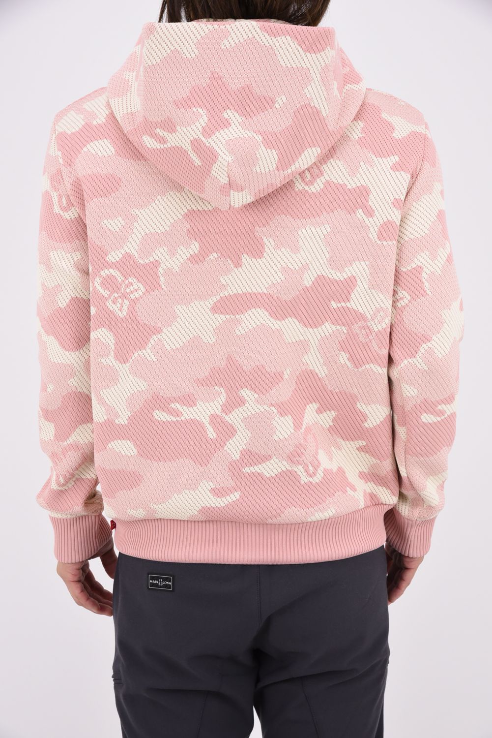 【26AW】 MERCURY CAMO JACQUARD KNIT HOODIE / ジャパンメイド カモフラジャカード ニットパーカー (ピンク)
