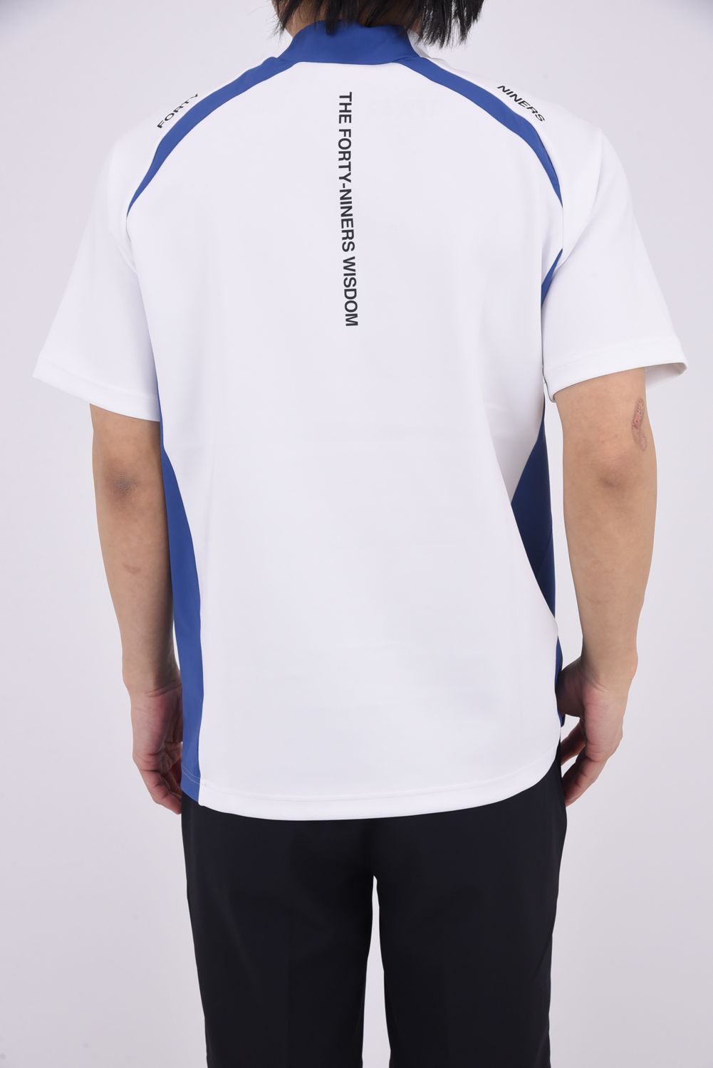 【26SS】 SIDE PANEL SHORT SLEEVE MOCKNECK / モックネックTシャツ (ホワイト)