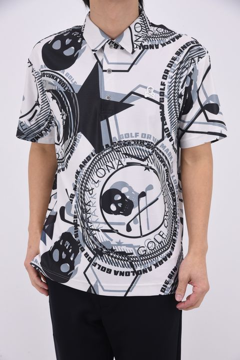 【26SS】 ATLAS AIRFLOW POLO / オープンメッシュ素材 グラフィックパターン ポロシャツ (ベージュ)