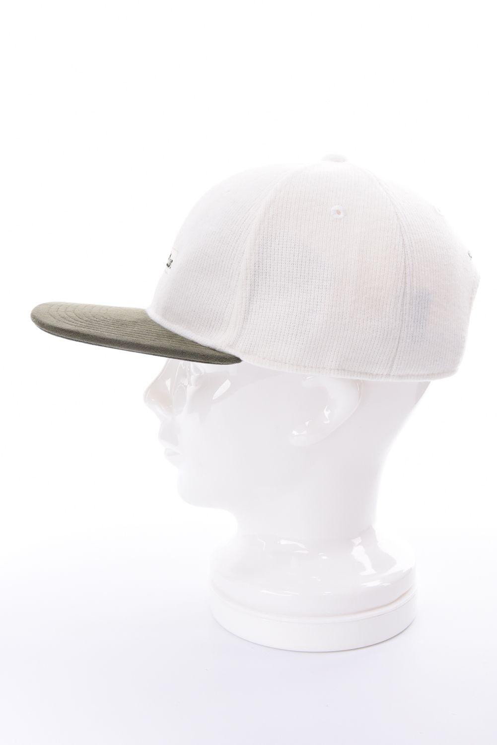 【26AW】 KNIT LIKE 2TONE CAP / ニットライク2トーンキャップ (フラット） (ホワイト/カーキ)