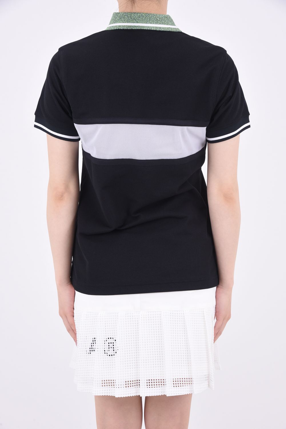 【レディース】 JAMMING KNIT COLLAR POLO / シグネチャーロゴ ドライタッチ ポロ (ブラック)