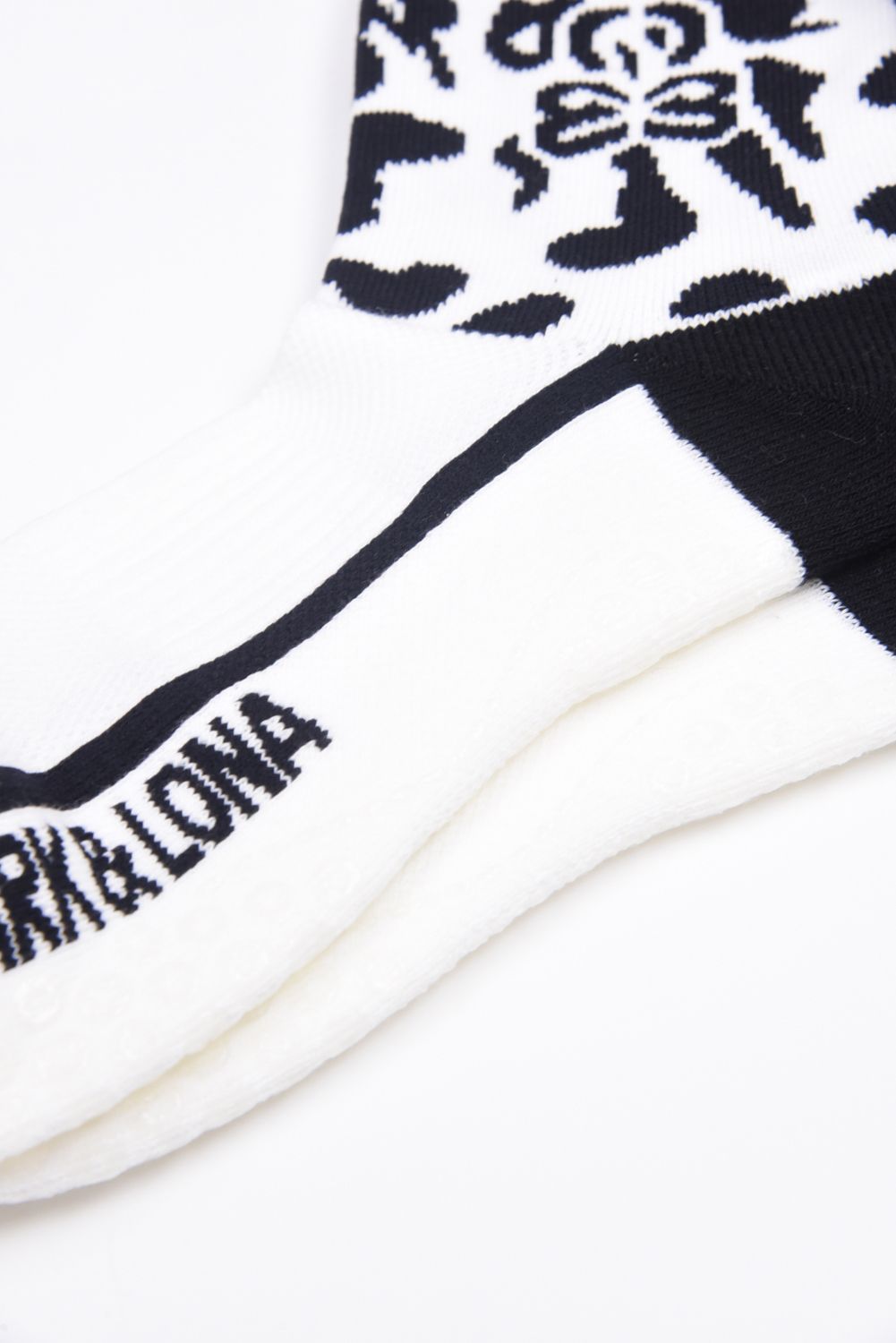 【26SS】 PANTERA GRIP ANKLE SOCKS / レオパードパターン ジャパンメイド アンクルソックス (ホワイト)