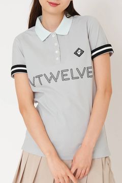 【25SS】【レディース】 2WAY RIB POLO / 袖切り替え ポロシャツ (グレー)