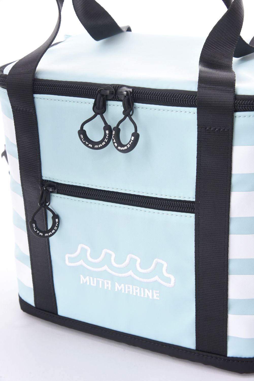 【26SS】 COOLER BAG / ボーダー保冷 ショルダーバッグ (ターコイズ)