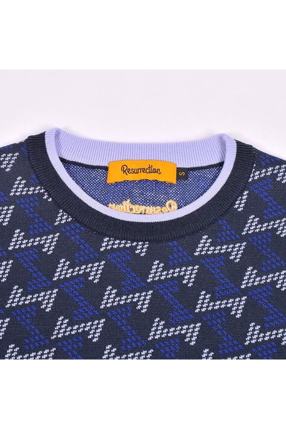 【25AW】【レディース】 GM JACQUARD LIGHT KNIT / GMジャカード クルーネック ライトニット (ネイビー)*