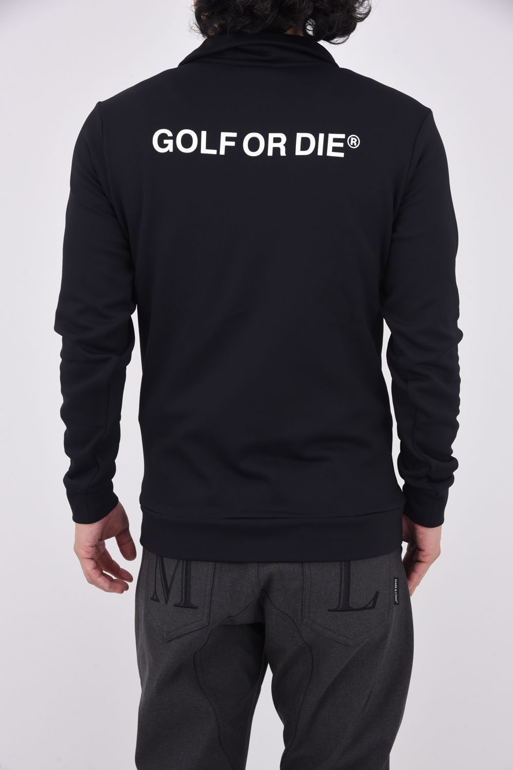 EVER MICRO FLEECE POLO / バックプリント スーパーマイクロフリース ポロシャツ (ブラック)