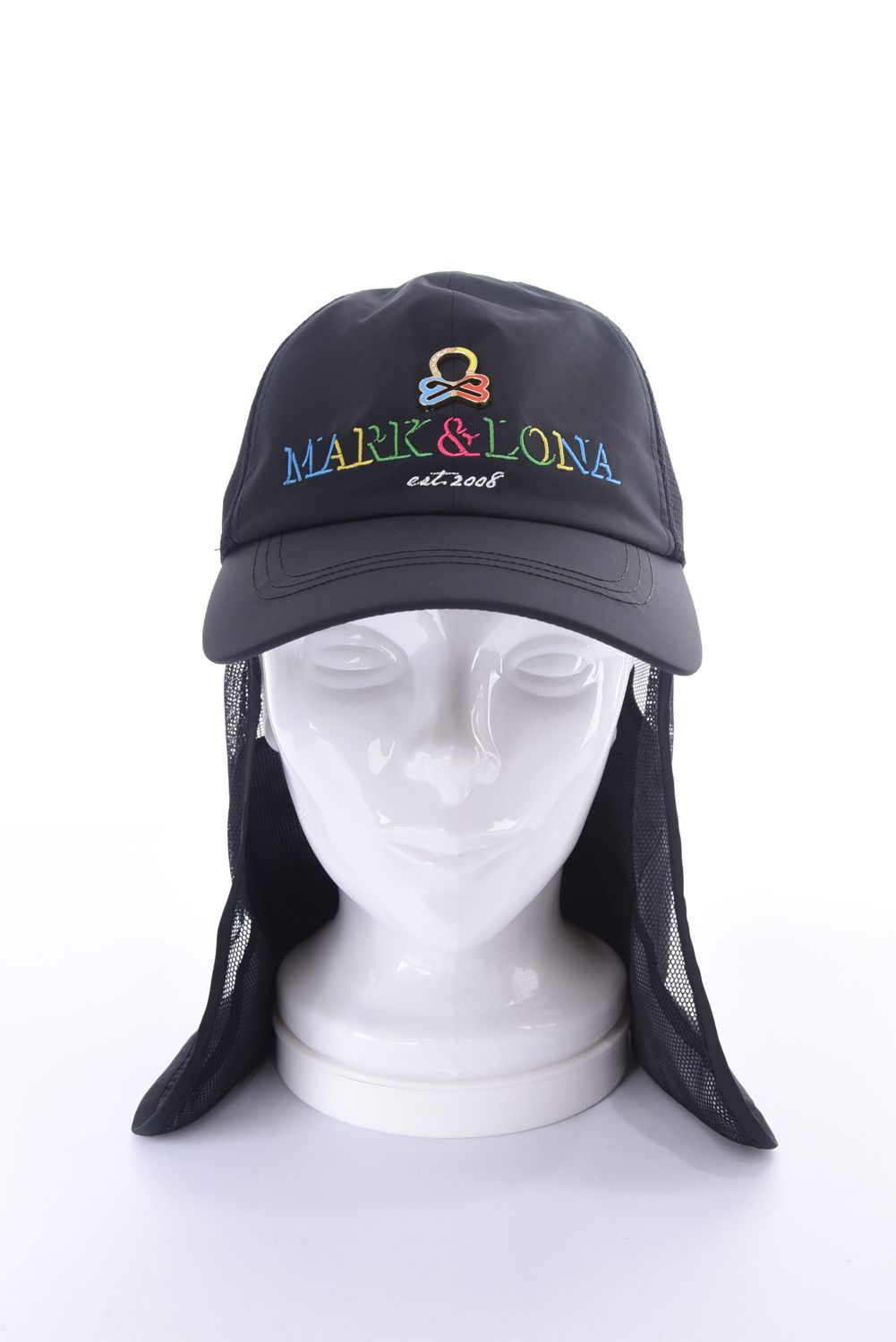 【26SS】 CHOROMA ICON SUN SHIELD CAP / マルチカラー刺繍 サンシールド付き メッシュキャップ (ブラック)