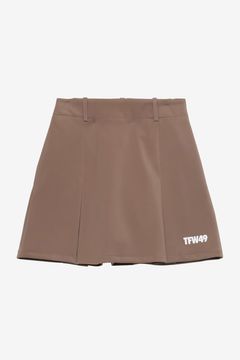 【26SS】【レディース】 BOX PLEATED SKIRT / ボックスプリーツスカート (インナーパンツ一体型) (ブラウン)