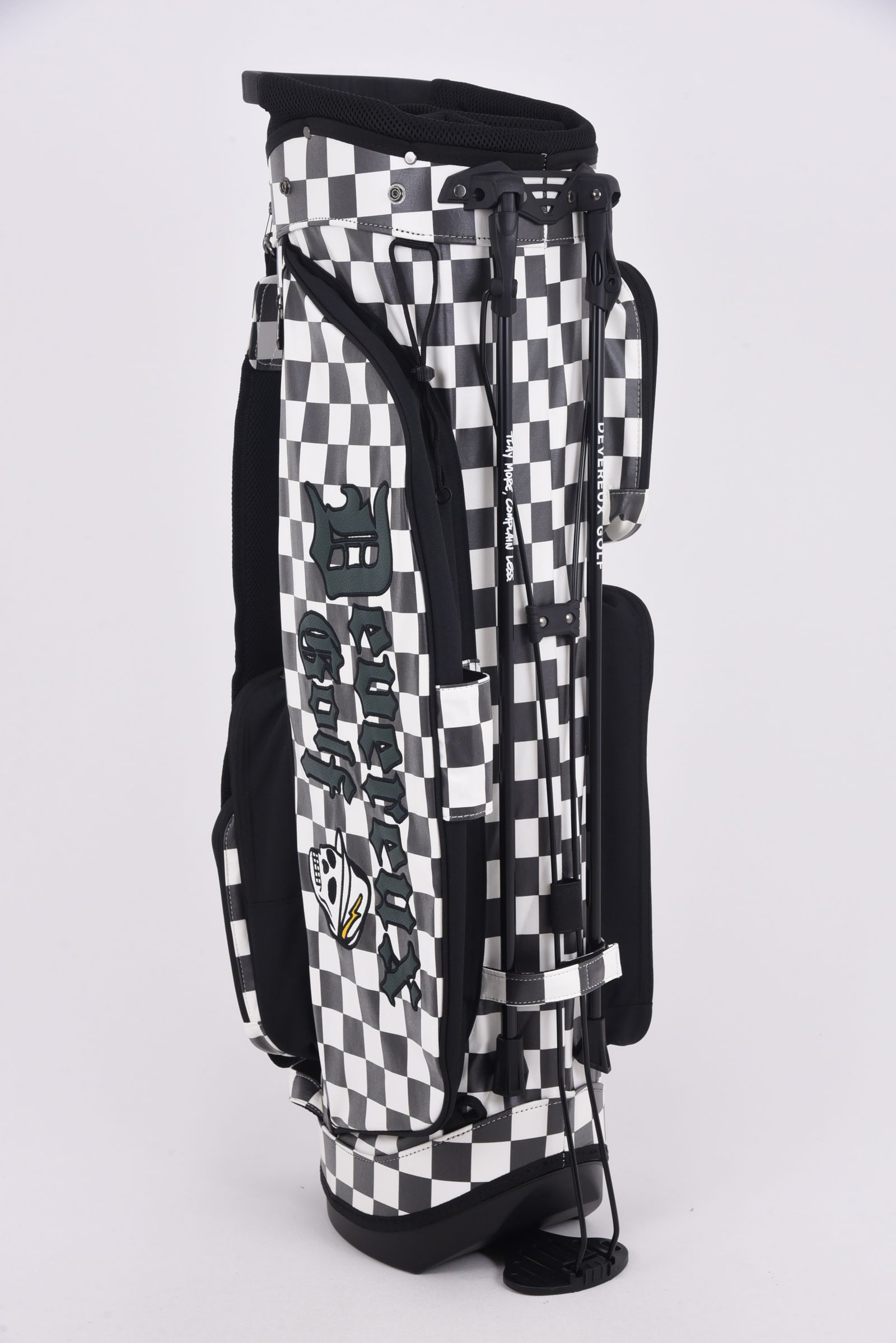 【銀行振込・代金引換不可】【返品・交換不可】 ALL CHECKER CADDIE BAG / 総チェック柄 スタンドタイプ キャディバッグ (ホワイト)