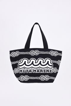 【26SS】 ROPE柄 ECO BAG / ロープ エコバック (ブラック)