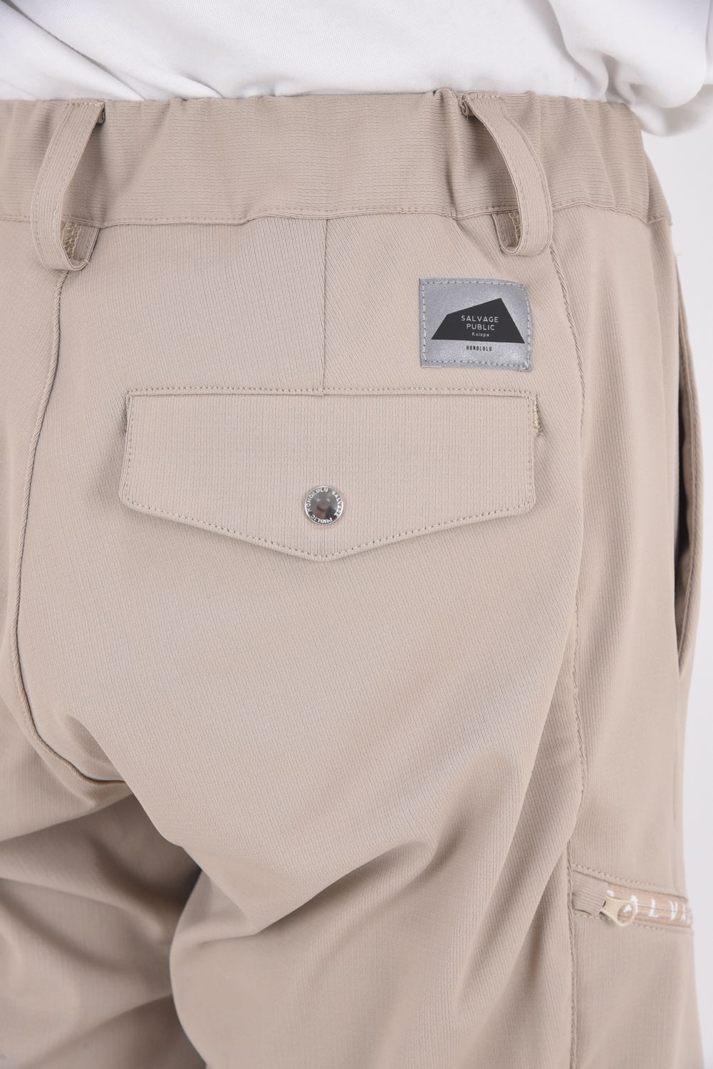 【26SS】 Alohea Trubeaute Tech Shorts / トリコットメッシュ ZIPポケット ショートパンツ (ベージュ)