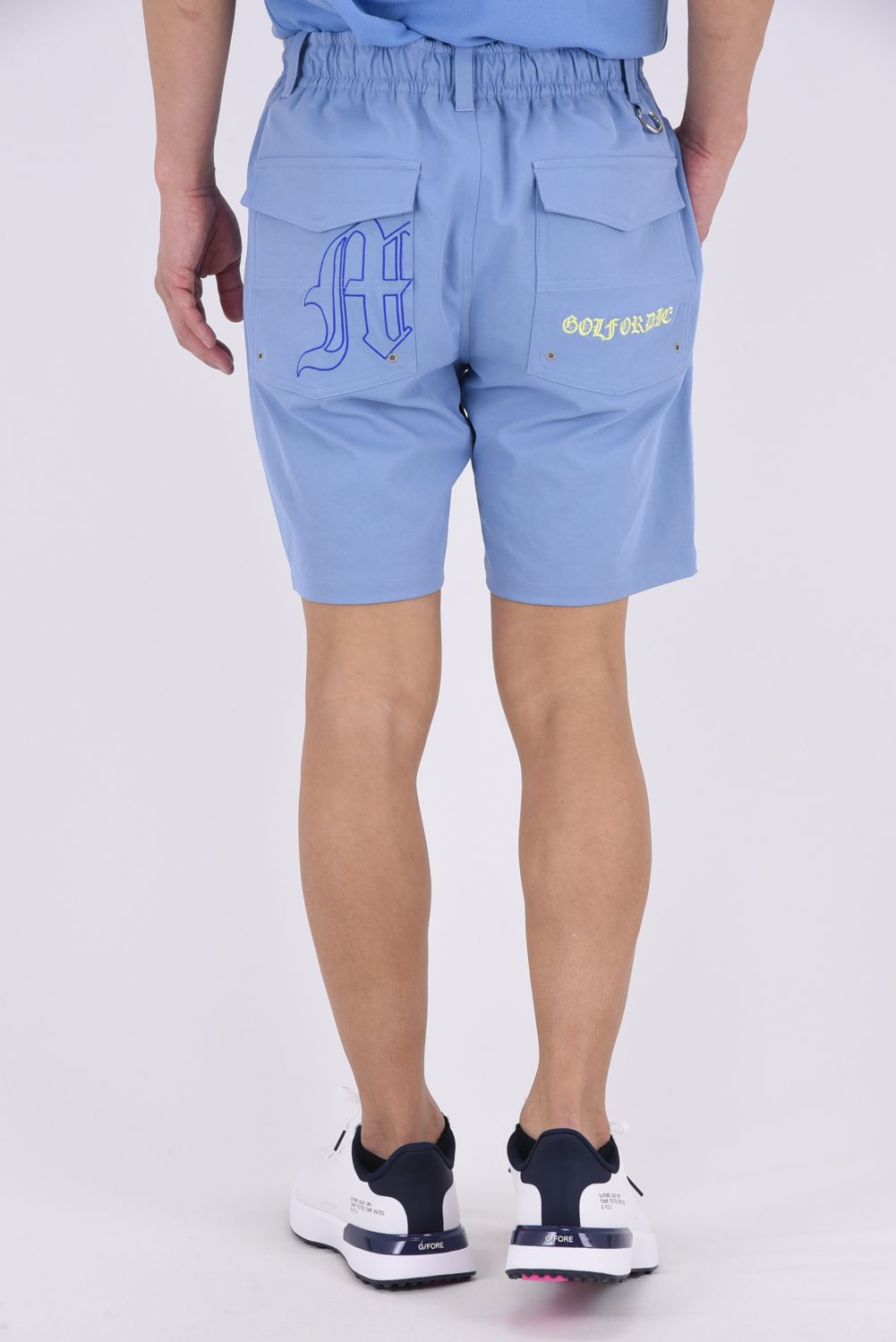 【26SS】 SOVEREIGN UTILITY TWILL SHORTS / ポリエステルツイル ブラックレターフォントロゴ ショートパンツ (サックス)