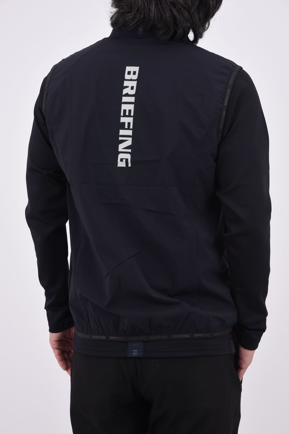 MEN'S WIND VEST / 4WAYストレッチ ジップアップベスト (ブラック)
