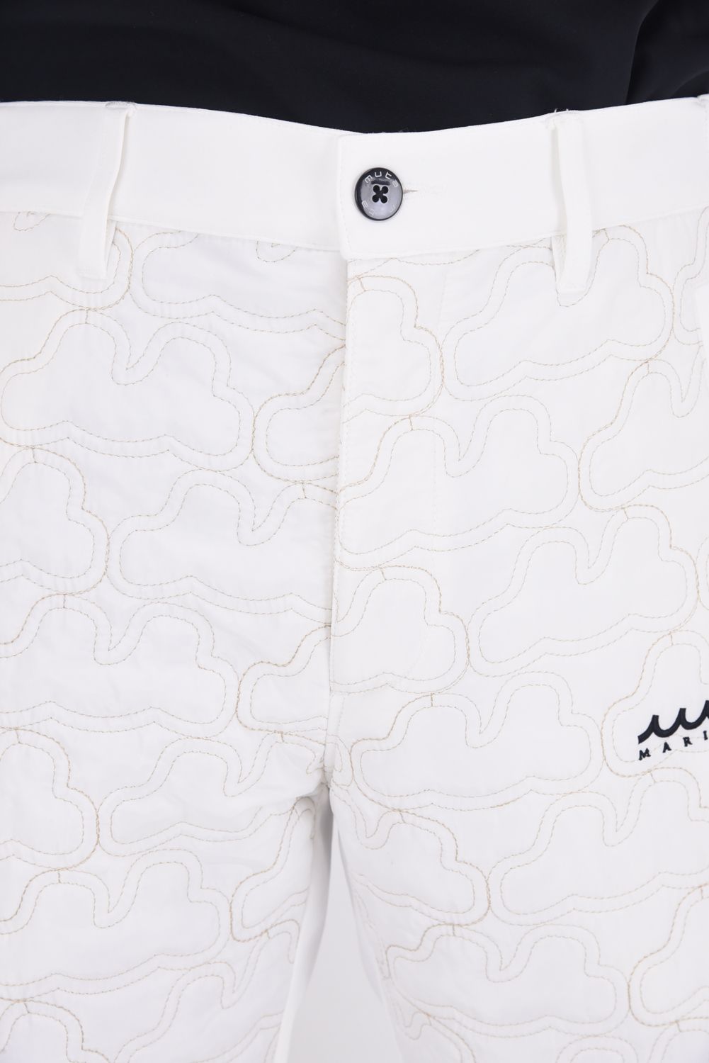 【25AW】 GEOMETRIC WAVE QUILTING PANTS / ジオメトリックウェーブ ハイブリッドキルティングパンツ (ホワイト)