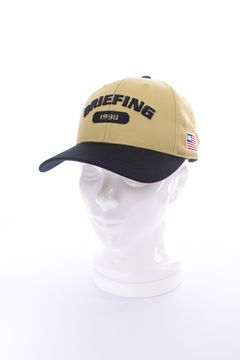 【26SS】 MEN’S COLLEGE LOGO CAP / カレッジ風ロゴ バイカラー キャップ (ベージュ)