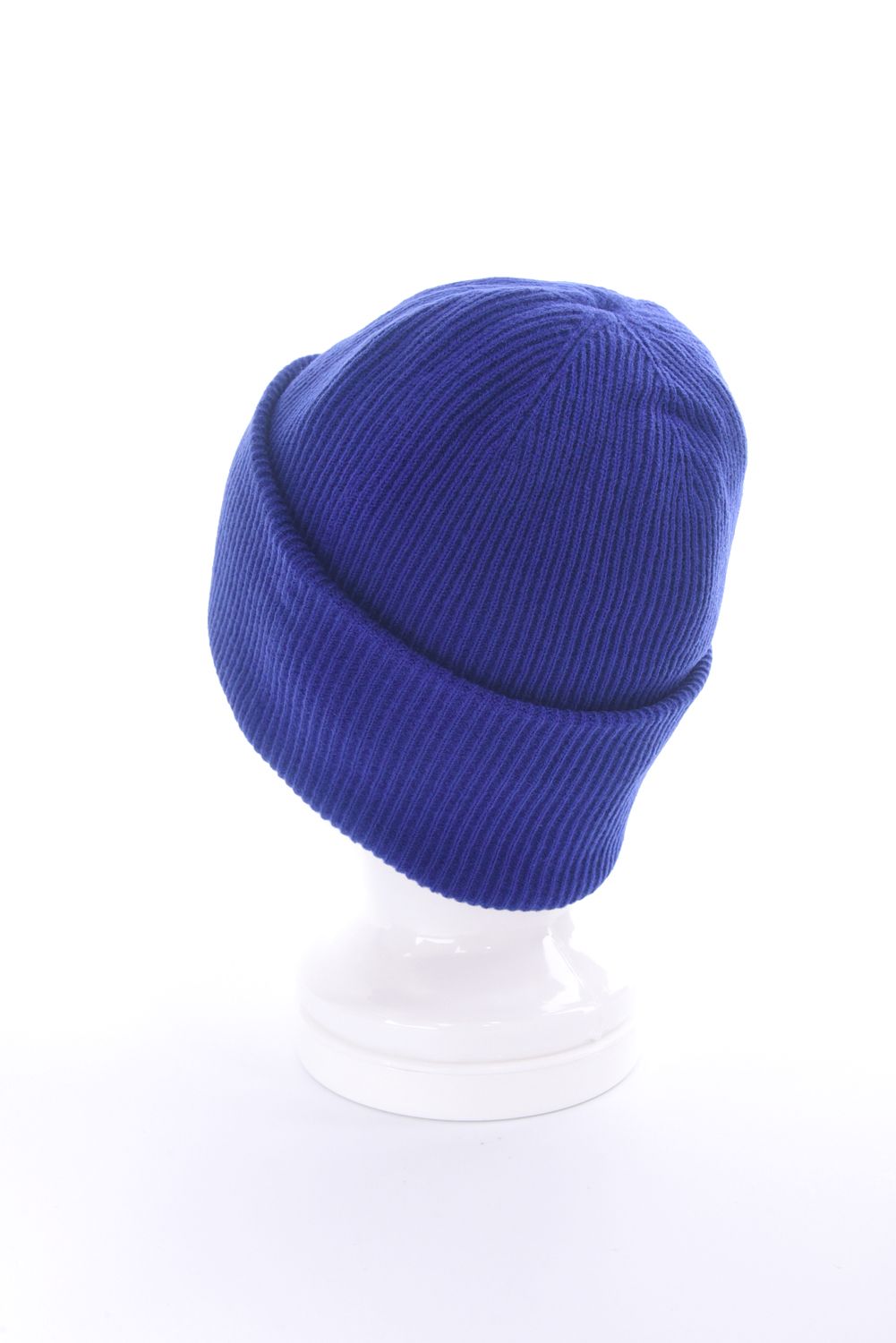 EVER WHOLE GARMENT MERINO BEANIE / ブランクスカルワッペン カラビナ付き ワッチキャップ (ブルー)