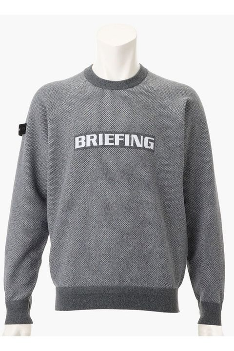 【25AW】 MEN'S MS BIRDS EYE LOGO CREWNECK KNIT / フロントロゴ バーズアイパターン クルーネックニット (グレー)