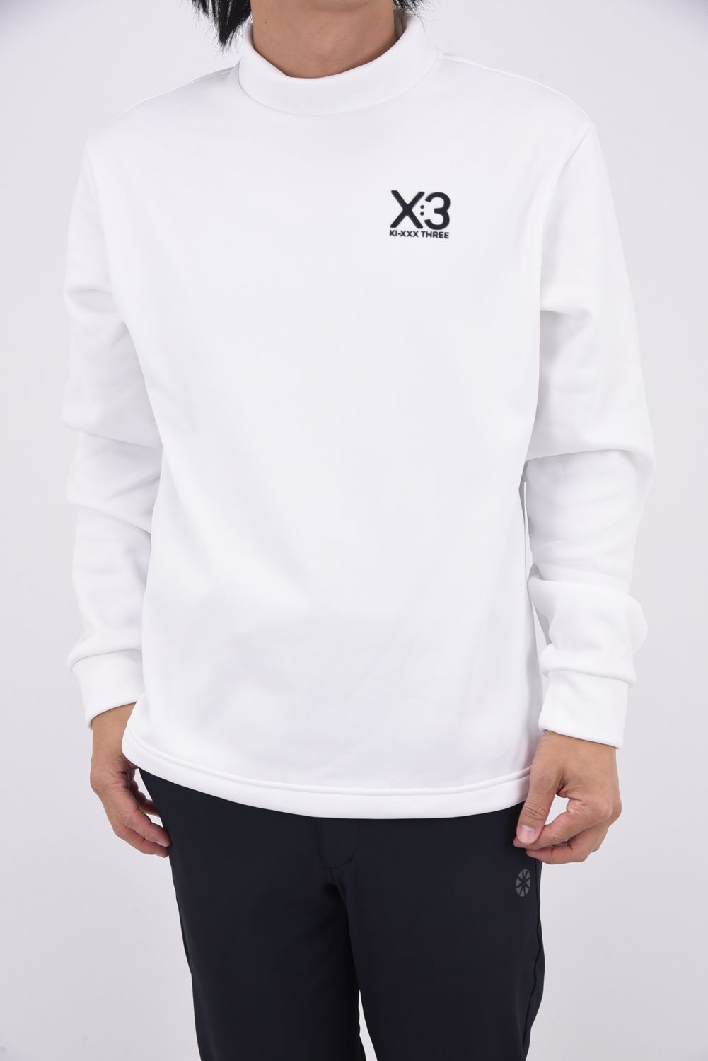 【25AW】 BACK LINE LOGO LONG SLEEVE HIGH NECK / バック ライン ロゴ 長袖 ハイネック (ホワイト)