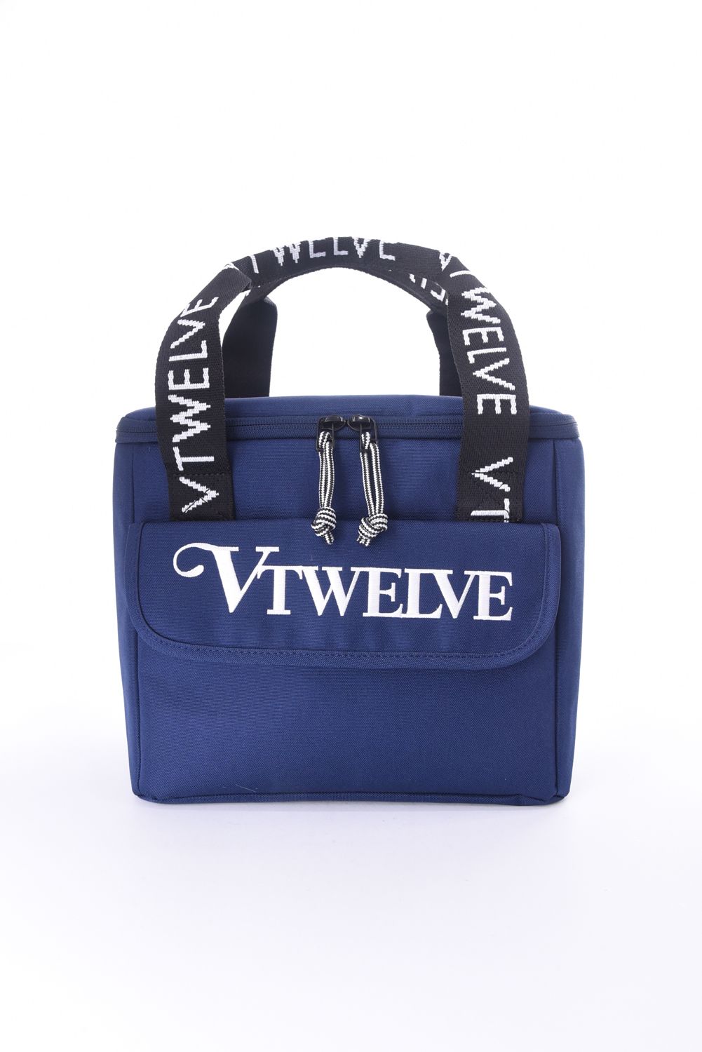【26SS】 DOUBLE LOGO COOL BAG / ブランドロゴ刺繍 ボックス型クーラーバッグ (ネイビー)
