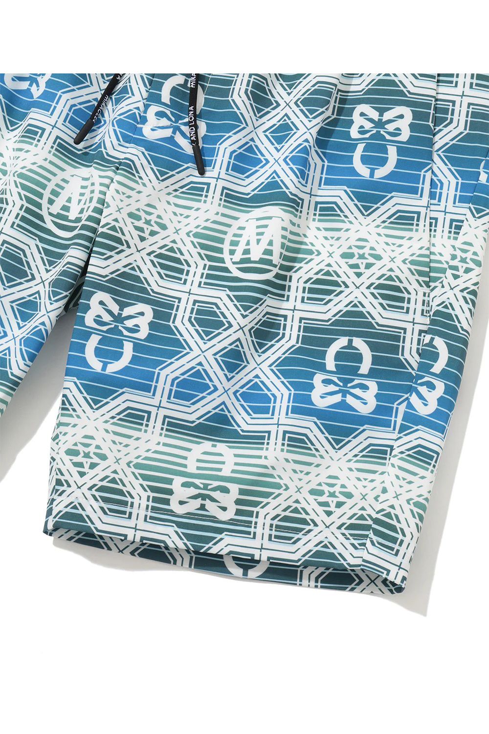 【26SS】 DOMINANT FLEX SHORTS / ジオメトリックパターン総柄 ドライタッチ ショートパンツ (ブルー)