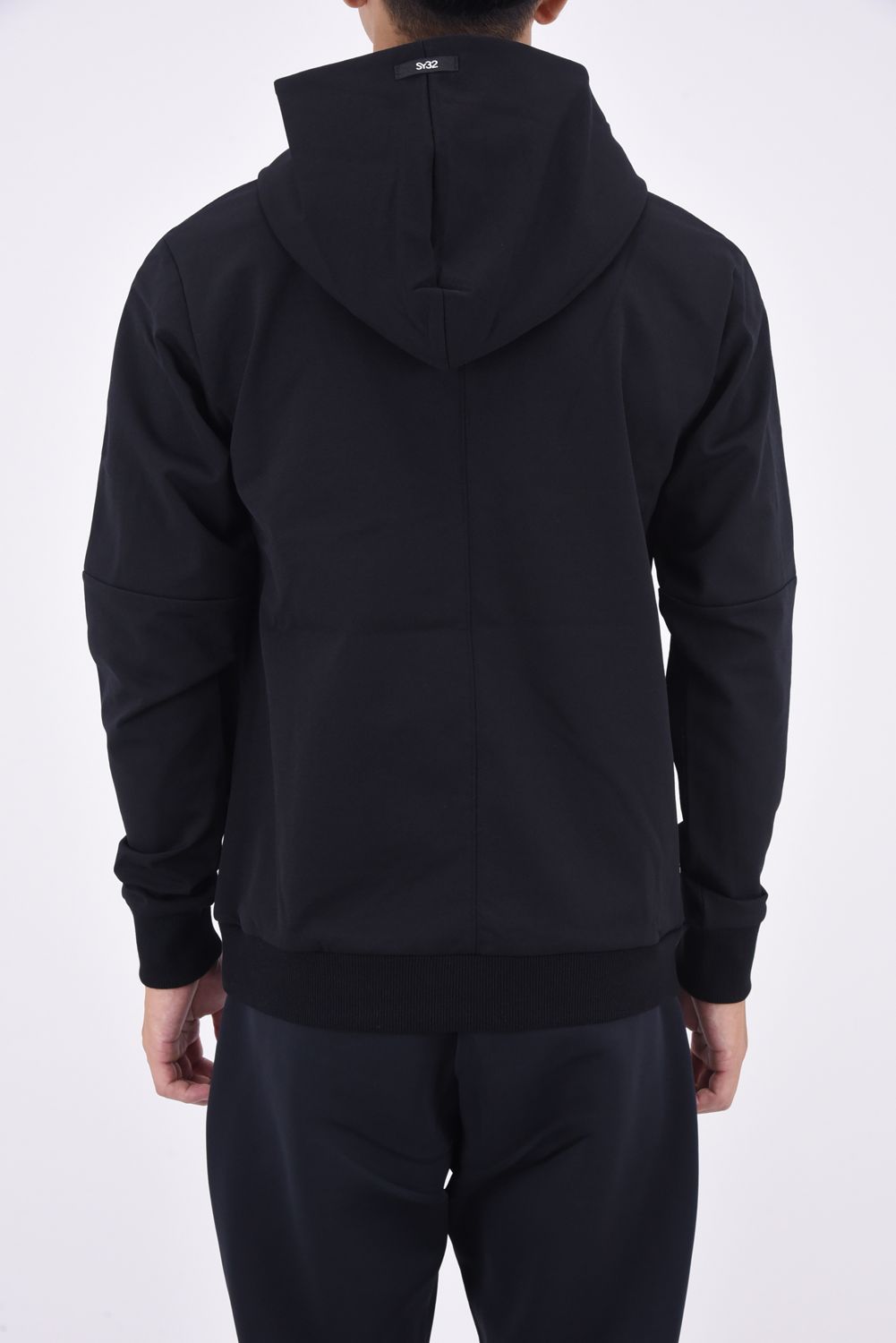 DRY STRETCH HOODIE / グラデーションプリントロゴ ストレッチ フーディー ブラック*