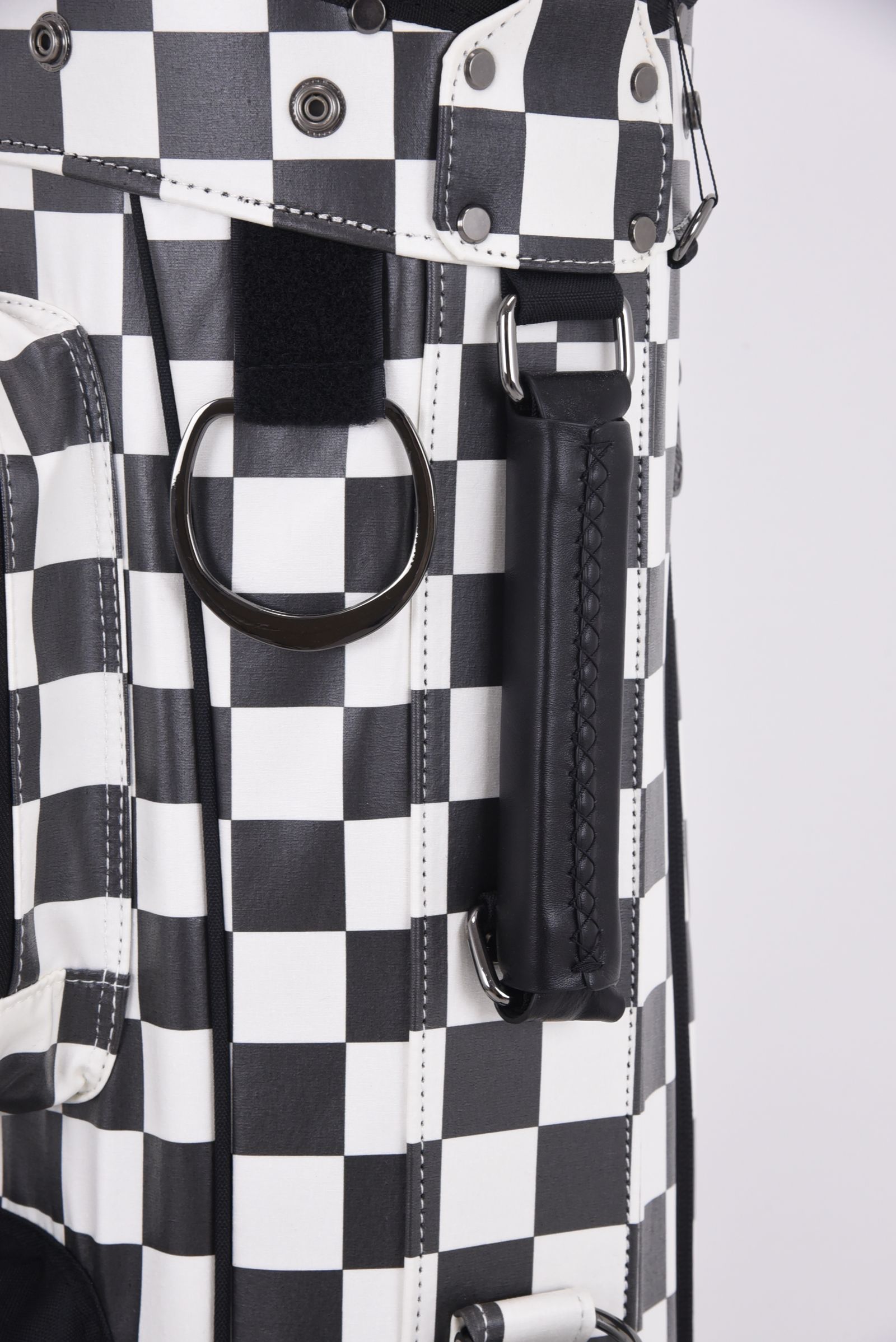 【銀行振込・代金引換不可】【返品・交換不可】 ALL CHECKER CADDIE BAG / 総チェック柄 スタンドタイプ キャディバッグ (ホワイト)