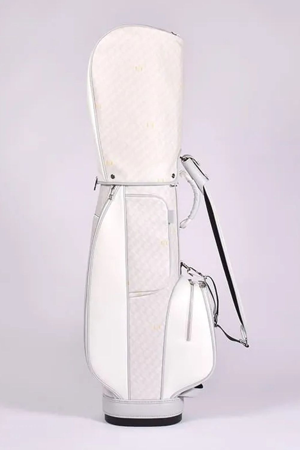 【26SS】【銀行振込・代金引換不可】【返品・交換不可】 RALLINA (ラリーナ) / ブランドオリジナルテキスタイル カートタイプ キャディバッグ （モノホワイト）*