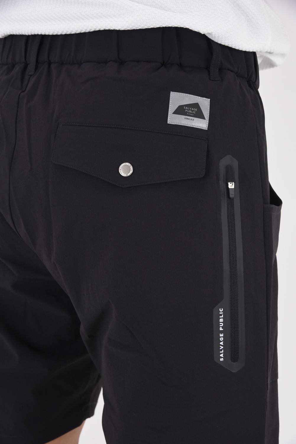 MAKANI SHORTS / 4WAYストレッチ ベイカーショーツ (ブラック)