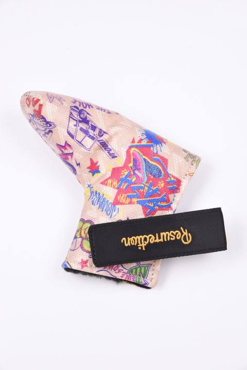 【金田久美子プロエディション】 Putter Cover / ブランドオリジナルテキスタイル パターカバー ピンタイプ (グラフィティベージュ)