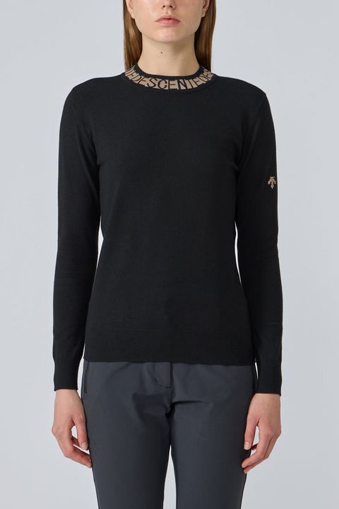 【25AW】【レディース】 レーヨン混モックネックセーター (ブラック)