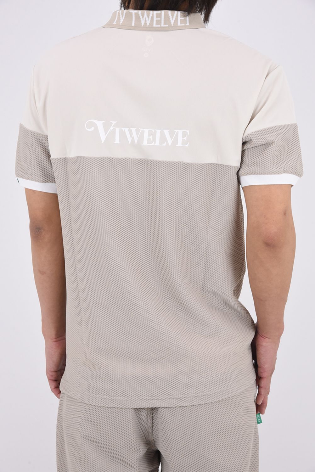 【ポイント10倍】【26SS】 AIRY AWA POLO / ワッフル生地 異素材切り替え ポロシャツ (ベージュ)