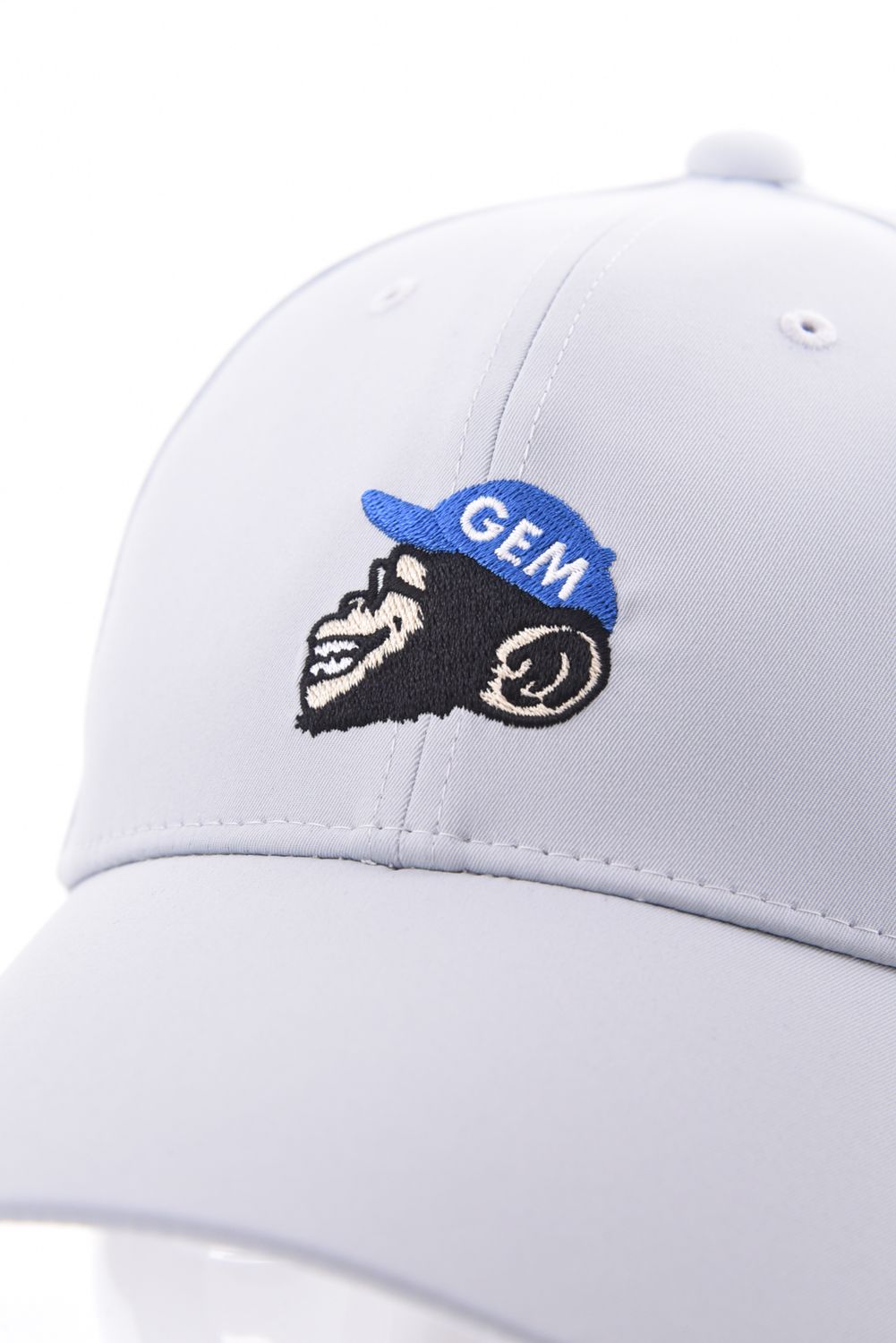 【26SS】 CAP / モンキー刺繍ワッペン ベースボールキャップ (ライトグレー)