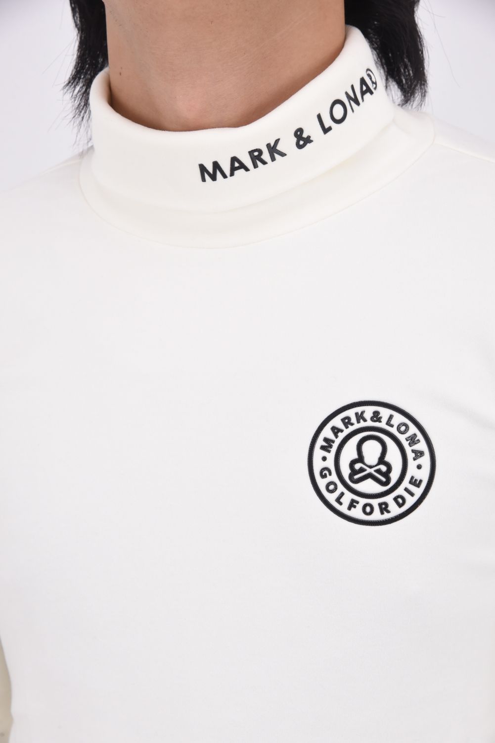 【2025AW 木村拓哉さん着用 VOL.3】 IC●N MOCK NECK LAYER / フリース素材 サークルスカル ロングスリーブ モックネックTシャツ (ホワイト)