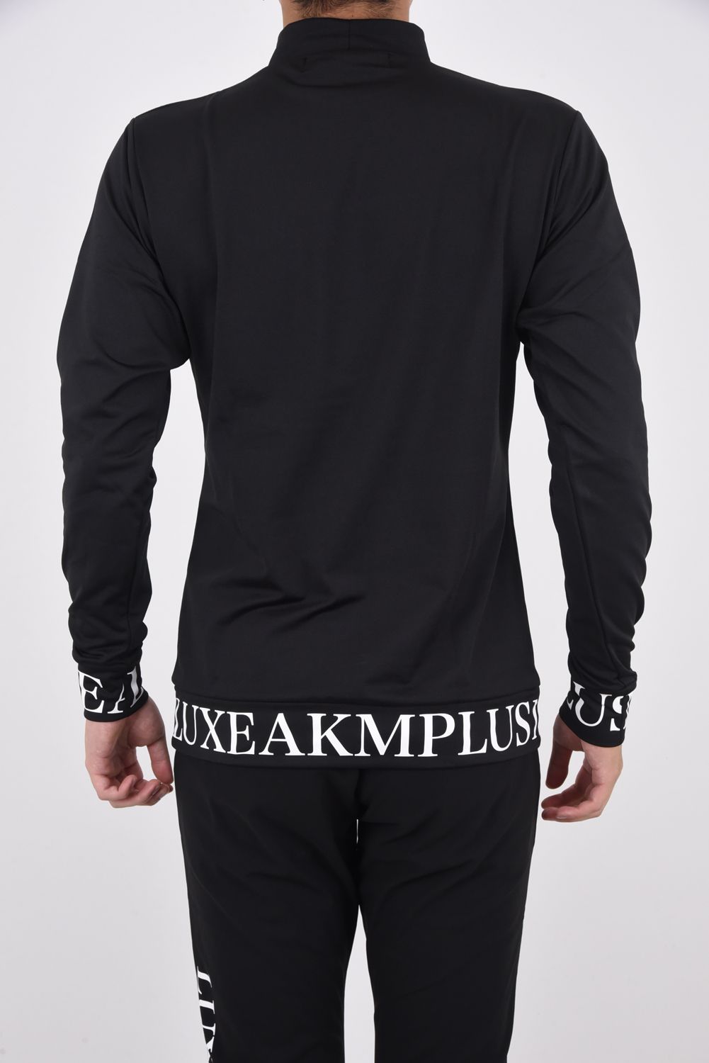 HEM LOGO HIGH NECK T-SHIRTS / 裾ロゴ モックネック Tシャツ ブラック