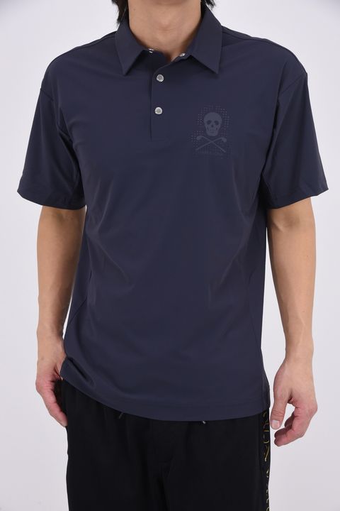 【26SS】 ROGUE AIRFLOW POLO / パンチングスカルロゴ ナイロンポロシャツ (ネイビー)