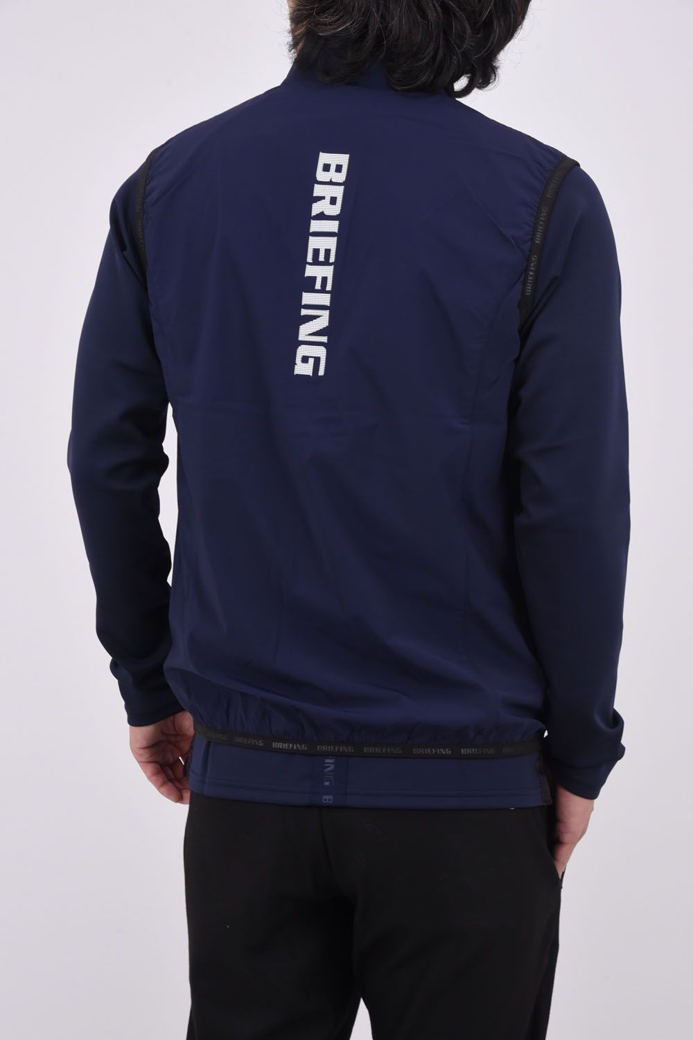 MEN'S WIND VEST / 4WAYストレッチ ジップアップベスト (ネイビー)