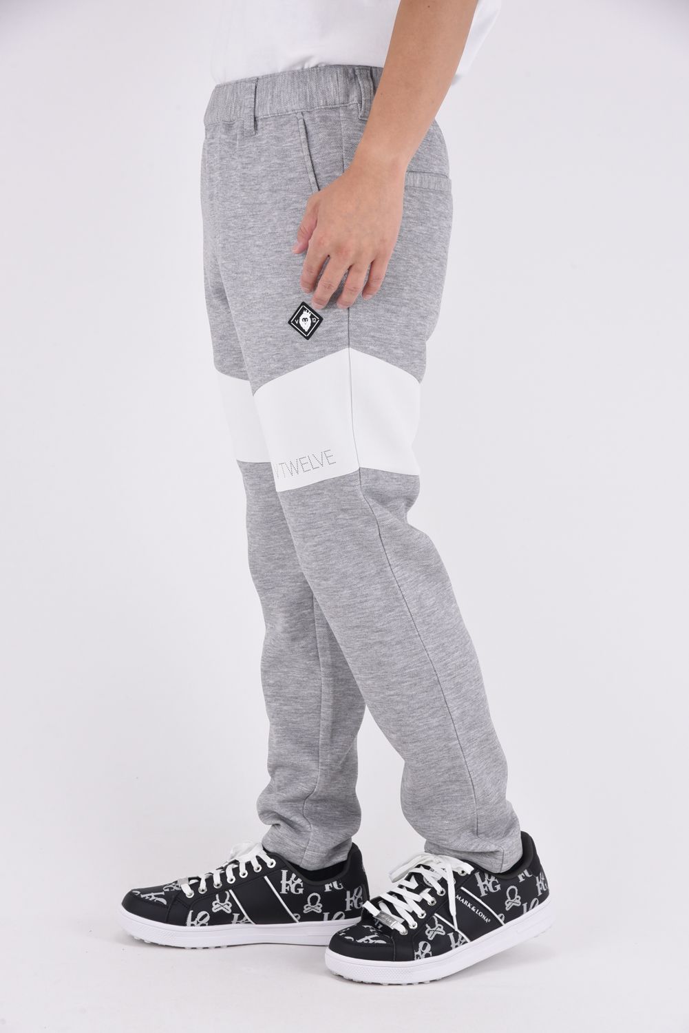 【25AW】 SW HC PANTS / ツートーン 異素材切り替え ロングパンツ (ホワイト)