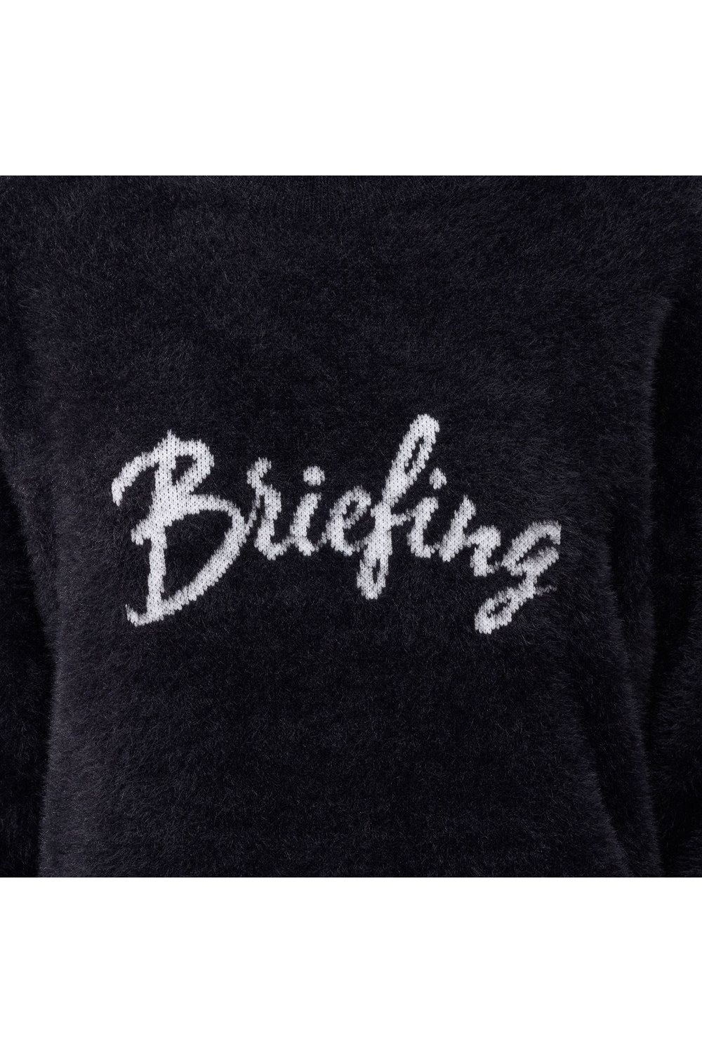 【26AW】【レディース】 WOMEN’S SHAGGY KNIT TURTLENECK / ブランドロゴ タートルネック シャギーニット (ブラック)
