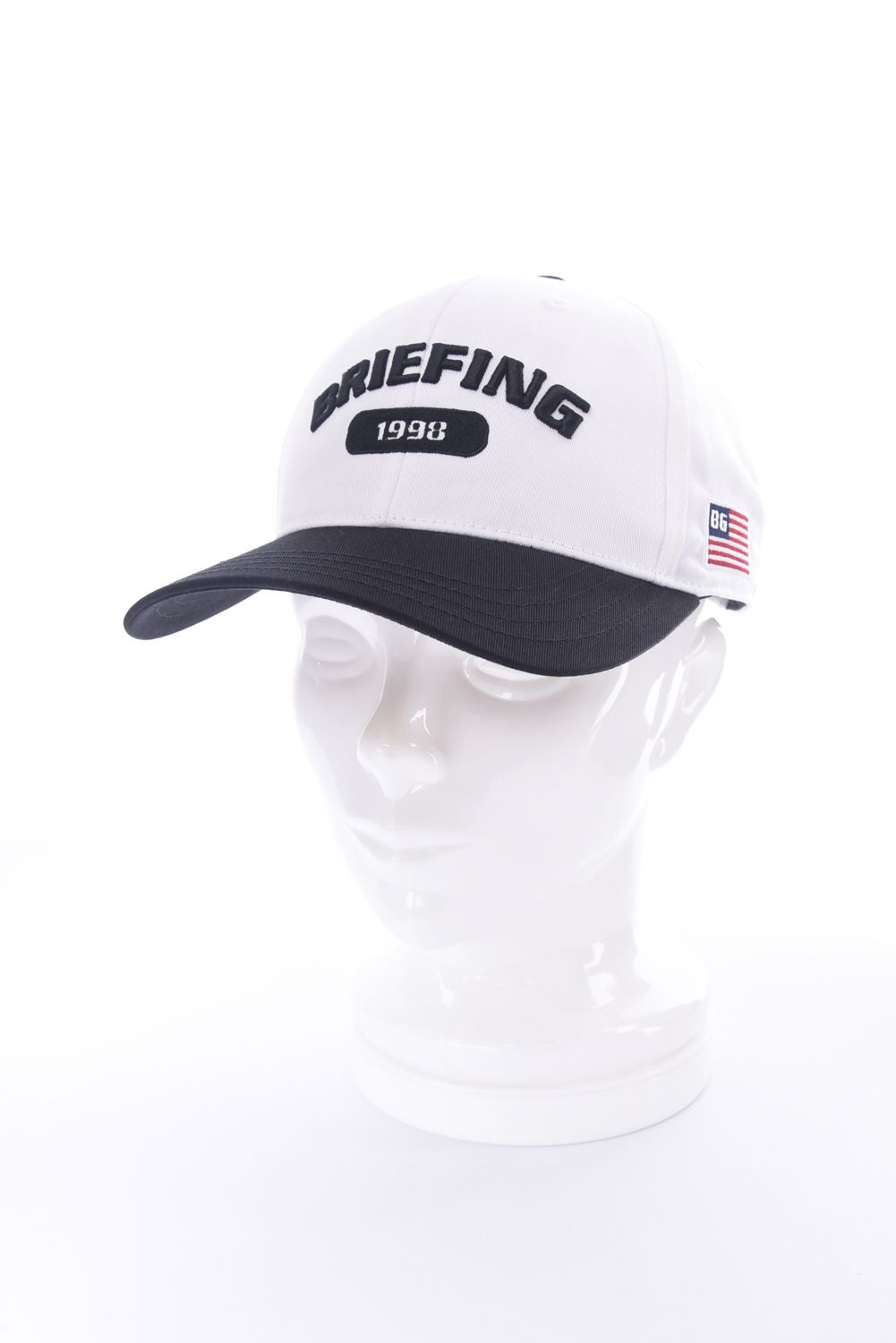 【26SS】 MEN’S COLLEGE LOGO CAP / カレッジ風ロゴ バイカラー キャップ (ホワイト)