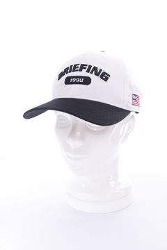 【26SS】 MEN’S COLLEGE LOGO CAP / カレッジ風ロゴ バイカラー キャップ (ホワイト)