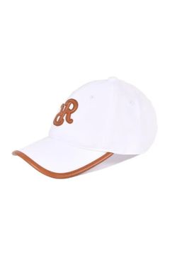 【26AW】 LEATHER LOGO PIPING CAP / レザーロゴパイピングキャップ  (ホワイト)