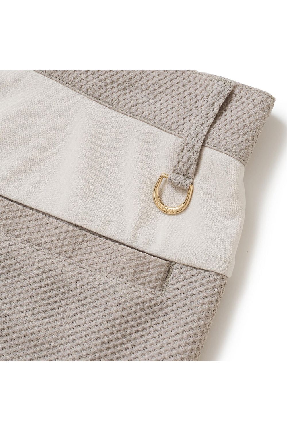 【26SS】 AIRY AWA SHORTS / ワッフル生地 ブランドロゴ ショートパンツ (ベージュ)