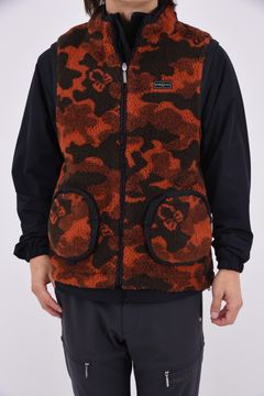 【2026AW 木村拓哉さん着用】 MERCURY CAMO BOA FLEECE VEST / カモフラジャカード ボアフリースベスト (ブラウン)