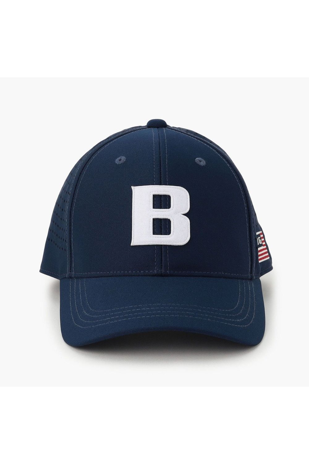 【26SS】 MEN’S PUNCHING MESH INITIAL CAP / イニシャルワッペン パンチングメッシュキャップ (ネイビー)