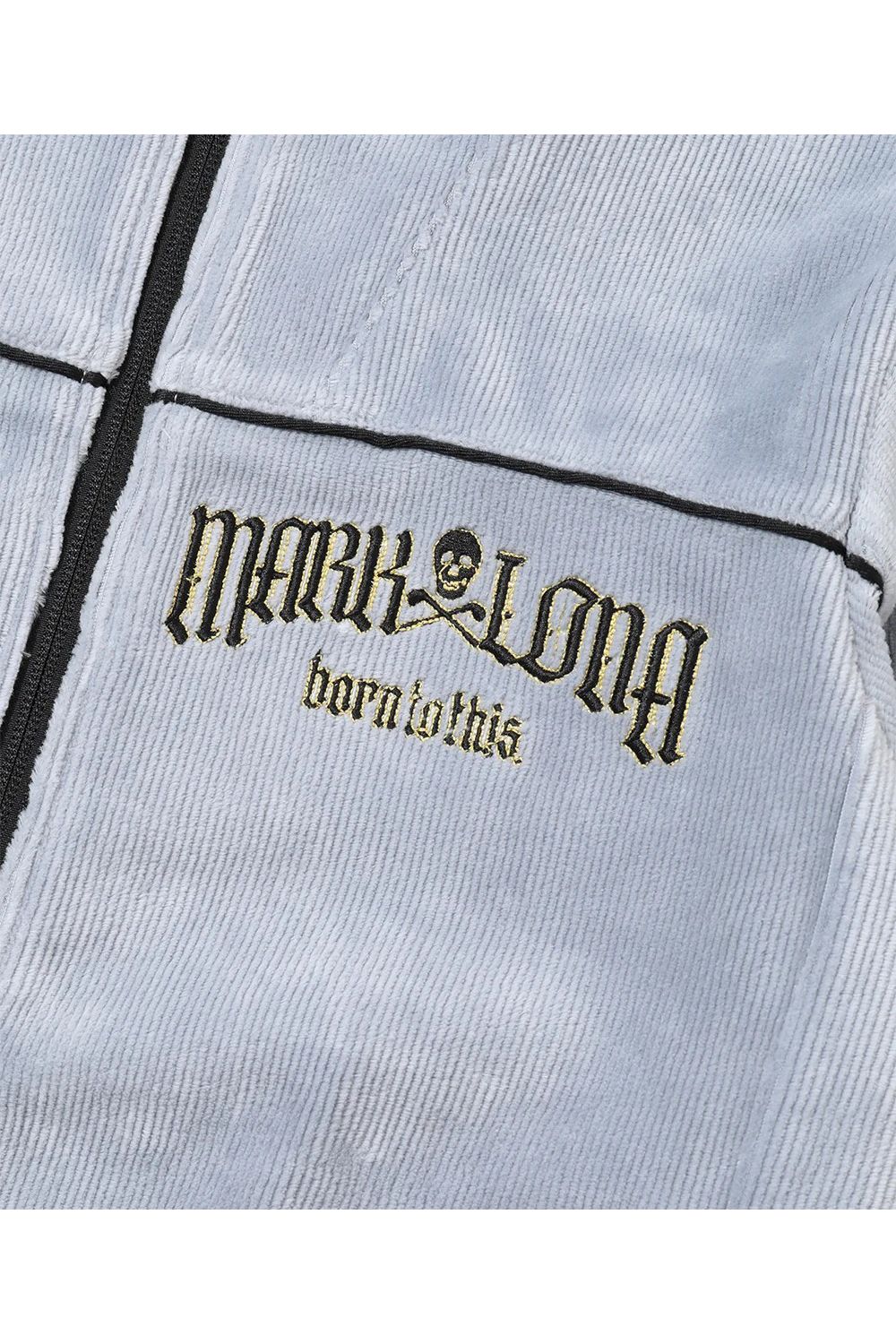 【2026AW 木村拓哉さん着用】 FRAKTUR CORDUROY JERSEY JACKET / コーデュロイ ラインストーン 金刺繍ロゴ トラックジャケット (パープル) (10月7日入荷予定)